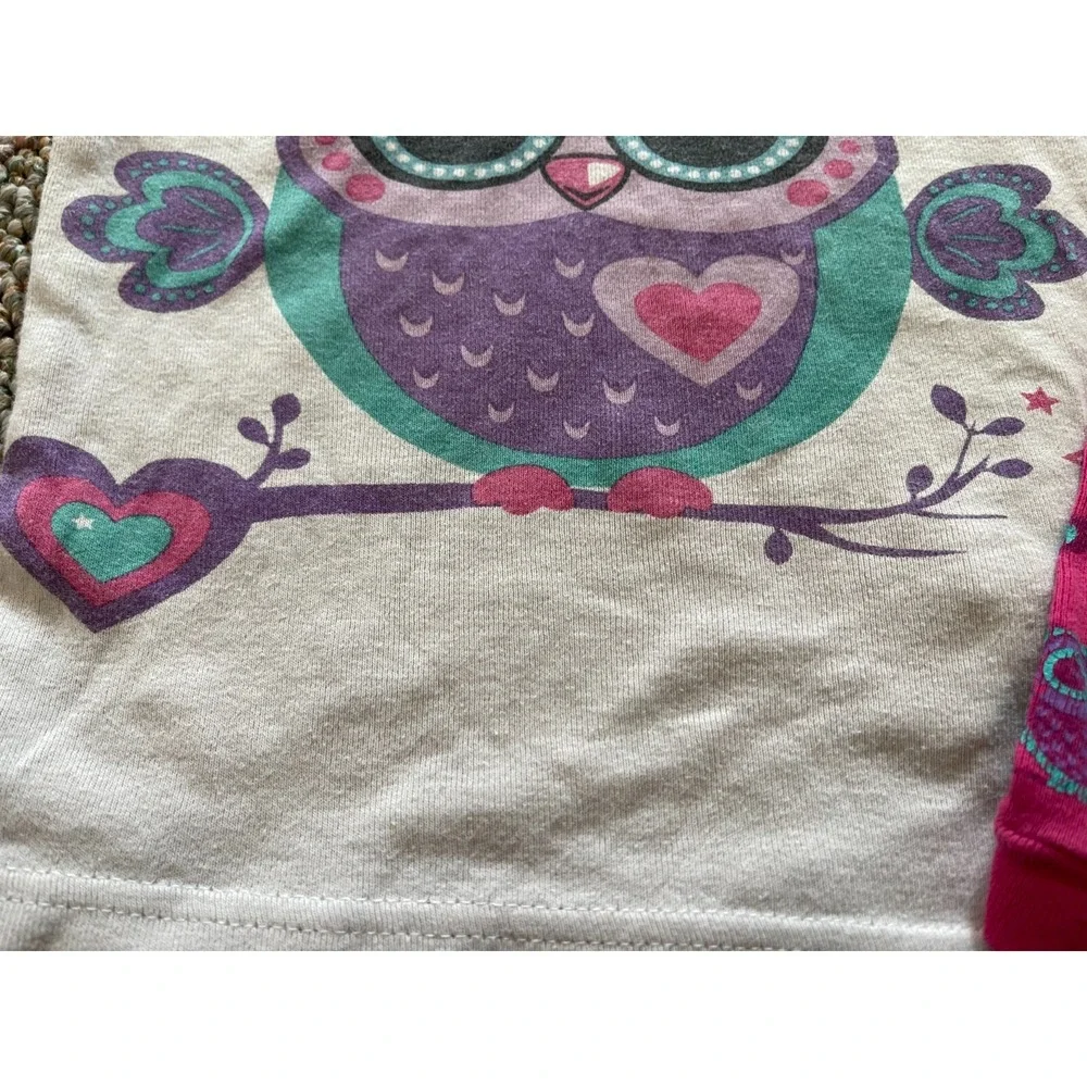 Joyond Girls Pink Owl Shorts PJs 2T